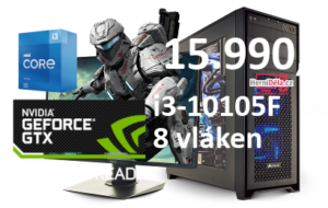 HerníDěla - Intel i3-10105F NVIDIA GTX 1650 16GB RAM SSD Windows 11