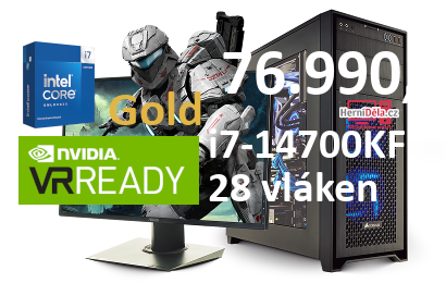 HerníDěla - Intel i7-14700KF NVIDIA RTX 4080 16GB 32GB RAM SSD Windows 11