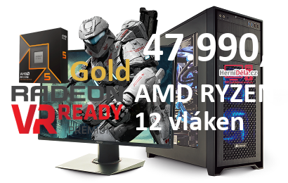 HerníDěla - AMD RYZEN 5 9600X Radeon RX 9070 XT 32GB RAM SSD Windows 11