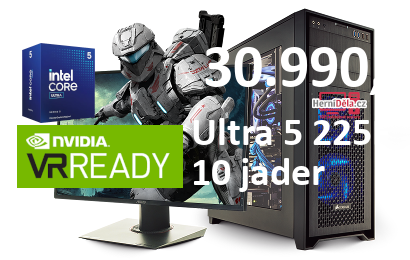 HerníDěla - Intel Ultra 5 225F NVIDIA RTX 5050 8GB 16GB RAM SSD Windows 11