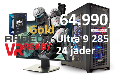 HerníDěla - Intel Ultra 9 285K Radeon RX 9070 XT 32GB RAM SSD Windows 11