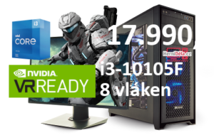 HerníDěla - Intel i3-10105F NVIDIA RTX 3050 8GB 16GB RAM SSD Windows 11