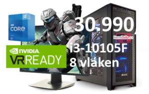 HerníDěla - Intel i3-10105F NVIDIA RTX 3070 8GB 16GB RAM SSD Windows 11