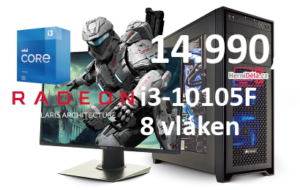 HerníDěla - Intel i3-10105F Radeon RX 560 16GB RAM SSD Windows 11