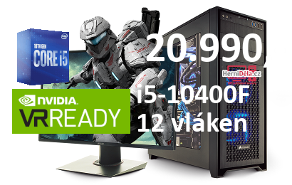 HerníDěla - Intel i5-10400F NVIDIA RTX 3050 8GB 16GB RAM SSD Windows 11