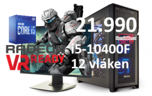 HerníDěla - Intel i5-10400F Radeon RX 6600 16GB RAM SSD Windows 11
