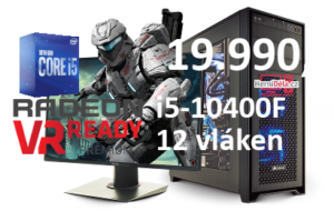 HerníDěla - Intel i5-10400F Radeon RX 6600 16GB RAM SSD Windows 11