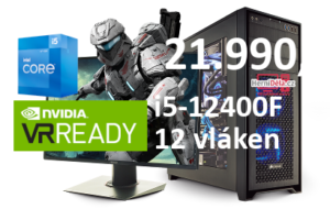 HerníDěla - Intel i5-12400F NVIDIA RTX 3050 8GB 16GB RAM SSD Windows 11