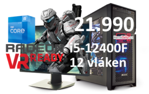 HerníDěla - Intel i5-12400F Radeon RX 6600 16GB RAM SSD Windows 11