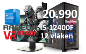HerníDěla - Intel i5-12400F Radeon RX 6600 16GB RAM SSD Windows 11