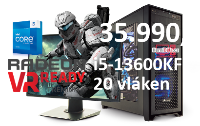 HerníDěla - Intel i5-13600KF Radeon RX 6700 XT 16GB RAM SSD Windows 11