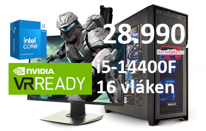 HerníDěla - Intel i5-14400F NVIDIA RTX 5060 Ti 16GB 16GB RAM Windows 11
