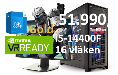 HerníDěla - Intel i5-14400F NVIDIA RTX 5070 Ti 32GB RAM SSD Windows 11