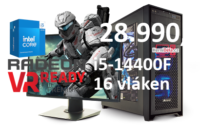HerníDěla - Intel i5-14400F Radeon RX 7700 XT 16GB RAM SSD Windows 11