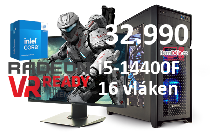 HerníDěla - Intel i5-14400F Radeon RX 9060 XT 16GB RAM SSD Windows 11