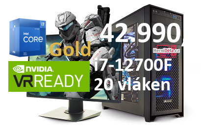 HerníDěla - Intel i7-12700F NVIDIA RTX 4070 12GB 32GB RAM SSD Windows 11