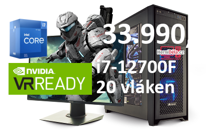 HerníDěla - Intel i7-12700F NVIDIA RTX 5060 Ti 16GB 16GB RAM Windows 11