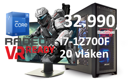 HerníDěla - Intel i7-12700F Radeon RX 6700 XT 16GB RAM SSD Windows 11