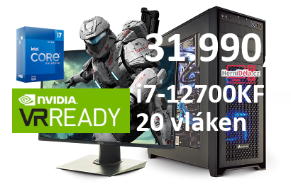 HerníDěla - Intel i7-12700KF NVIDIA RTX 5060 8GB 16GB RAM SSD Windows 11