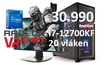 HerníDěla - Intel i7-12700KF Radeon RX 9060 XT 16GB RAM SSD Windows 11