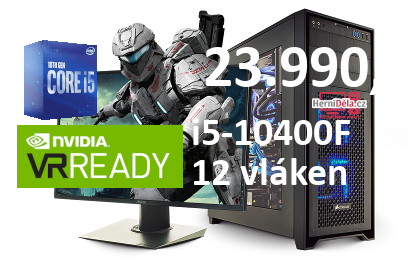 HerníDěla - Intel i5-10400F NVIDIA RTX 4060 8GB 16GB RAM SSD Windows 11