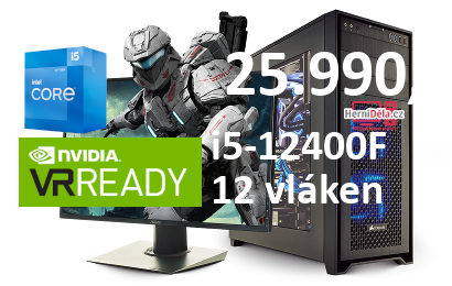 HerníDěla - Intel i5-12400F NVIDIA RTX 4060 8GB 16GB RAM SSD Windows 11