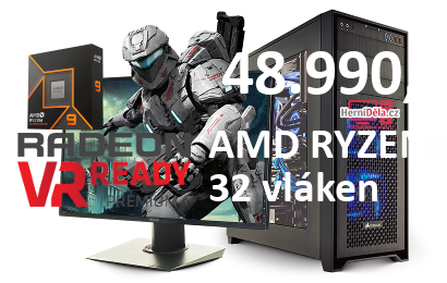 HerníDěla - AMD RYZEN 9 9950X Radeon RX 9060 XT 16GB RAM SSD Windows 11